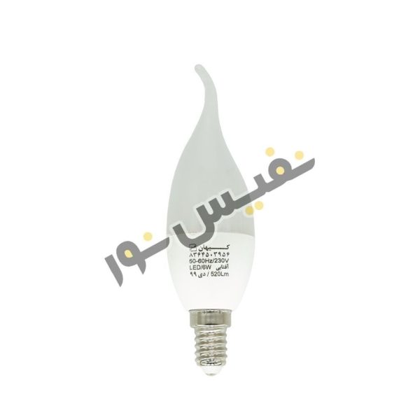 خرید و قیمت لامپ شمعی لوستر کم مصرف ال ای دی مدل اشکی آفتابی و مهتابی 6 وات کیهان