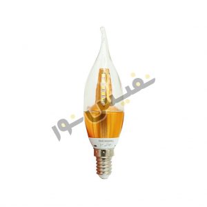 لامپ ال ای دی اشکی شفاف 5 وات پایه E14 ایران نور