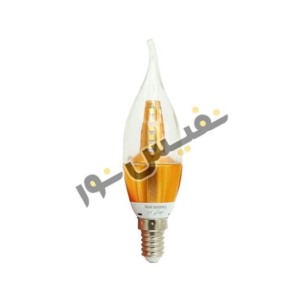 لامپ ال ای دی اشکی شفاف 5 وات پایه E14 ایران نور